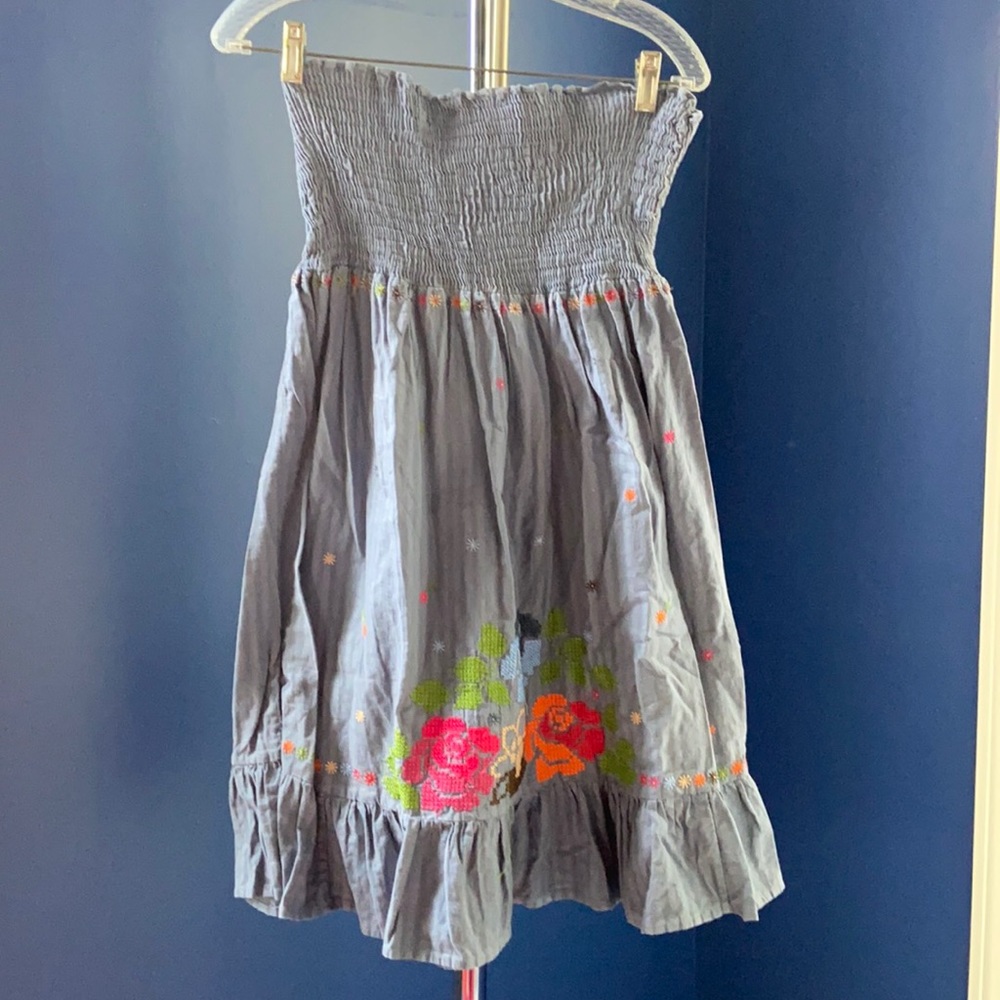 Cejon blue cotton dress/ cover up